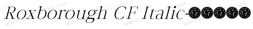 Roxborough CF Italic字体转换